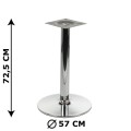 Metalowa, chromowana podstawa stołu/stolika NY-B005  - zdjęcie z wymiarami.