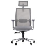 Ergonomiczne obrotowe krzesło biurowe CUTLER GF szary - pełen zakres regulacji, stelaż w kolorze szarym