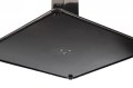 Kwadratowy element dolny podstawy stołu/stolika SH-3002-6 z regulowanymi stopkami - widok od spodu.