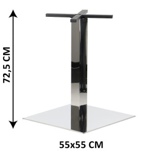 OUTLET - Podstawa stolika SH-3002-7/P, 55x55 cm, stal nierdzewna polerowana (stelaż stolika)
