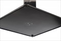 Kwadratowy element dolny podstawy stołu/stolika SH-3002-5 - widok od dołu z regulowanymi stopkami.