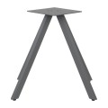 Metalowa podstawa stołu/stolika NY-B007 w kolorze szarym - widok od przodu.