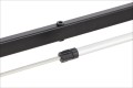 Metalowa belka rozsuwana w kolorze czarnym, łącząca dwie nogi stelaża elektrycznego PRATO 01E-2T.