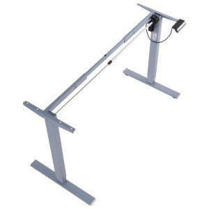 Jednosilnikowy elektryczny stelaż do biurka lub stołu, PRATO 01E-2T/A, kolor szary, noga 2-segmentowa