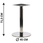 Podstawa stolika SH-2001-1/P, fi 45 cm, stal nierdzewna polerowana, obciążnik z tworzywa sztucznego (stelaż stolika)