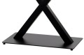 Prostokątny metalowy element dolny podstawy stołu/stolika SH-3007-2 w kolorze czarnym.