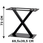 Podstawa stolika podwójna SH-3007-2/B, (stelaż stolika), kolor czarny