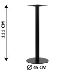 Podstawa stolika SH-5001-5/H/B,  fi 45 cm, wysokość 111 cm (stelaż stolika), kolor czarny