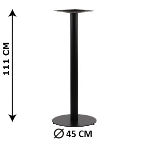 Podstawa stolika SH-5001-5/H/B,  fi 45 cm, wysokość 111 cm (stelaż stolika), kolor czarny