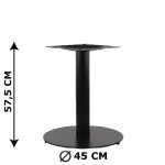 Podstawa stolika SH-5001-5/L/B,  fi 45 cm, wysokość 57,5 cm (stelaż stolika), kolor czarny