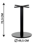 Podstawa stolika SH-5001-7/B,  fi 49,5 cm, wysokość 72,5 cm (stelaż stolika), kolor czarny