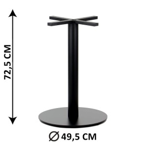 Podstawa stolika SH-5001-7/B,  fi 49,5 cm, wysokość 72,5 cm (stelaż stolika), kolor czarny