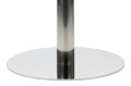 Okrągły element dolny podstawy stołu/stolika SH-3001-6, stal nierdzewna polerowana.