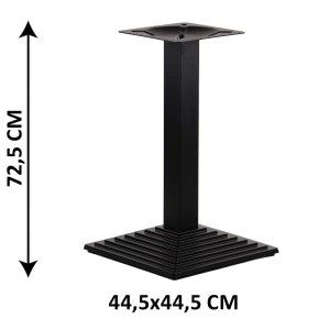 Podstawa stolika żeliwna SH-5014-6/B, 44,5x44,5 cm (stelaż stolika), kolor czarny