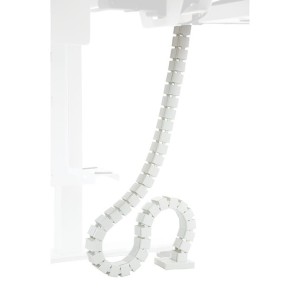 Pionowy kanał kablowy do stelaża z regulacją wysokości, biały