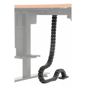 Pionowy kanał kablowy do stelaża z regulacją wysokości, czarny