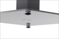 Metalowy element dolny podstawy stołu/stolika SH-5002-5 w kolorze szarym z regulowanymi stopkami.