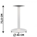 Podstawa metalowa do domu restauracji NY-B006 BIAŁA, wysokość 72,5 cm - stelaż stolika stołu