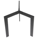 Stelaż stołu, stolika NY-HF04B - do domu, średnica 80 cm, czarny, wysokość 72,5 cm