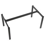 Stelaż ramowy ławy/stolika kawowego NY-L04 - długość regulowna 80-130 cm, czarny, wysokość 42 cm