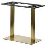 Podstawa stolika podwójna SH-3003-1/G, 70x40 cm, stal nierdzewna w kolorze ZŁOTYM (stelaż stolika)