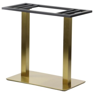Podstawa stolika podwójna SH-3003-1/G, 70x40 cm, stal nierdzewna w kolorze ZŁOTYM (stelaż stolika)