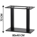 Podstawa stolika podwójna SH-5003-3/B, (stelaż stolika), kolor czarny