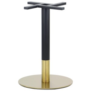 Podstawa stolika SH-3001-6/GB, fi 50 cm, stal nierdzewna w kolorze ZŁOTYM / czarny (stelaż stolika)
