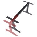 Metalowy stelaż stołu/biurka z rozsuwaną belką STT-01, kolor grafitowo-czarny - widok rozsuwanej belki.