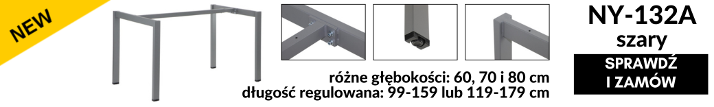 Stelaż metalowy roamowy NY-132A w kolorze szarym - 07 2026